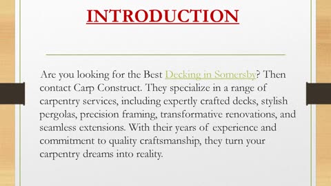 Are you looking for the Best Decking in Somersby?