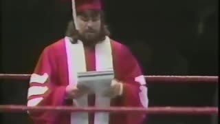 BRUTUS THE BARBER BEEFCAKE VS RANDY SAVAGE WARLORD VS KOCO B WARE PAUL ROMA VS SANDY BEACH WWF at Nassau Coliseum 7_10_1989