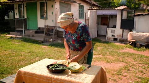 One Woman's Surprising Village Life in Ukraine! Watch How She Prepares Lunch!