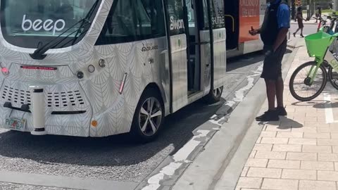 City Bus Collides With Autonomous Shuttle