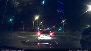 Car Spins Out, Jumps Median Strip in Reverse