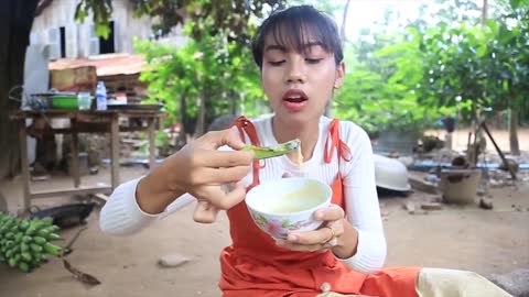 Primitive Technology_ Cooking skill BBQ Beef recipe _ Cooking skill _ Khmer Survival Skills