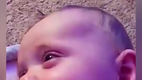 Two cute babies crying and playing