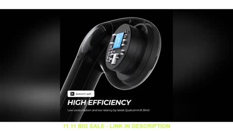 SOUNDPEATS TrueAir2 Wireless Earbuds Bluetooth V5.2 Headset QCC3040 aptX 4 Mic CVC Noise