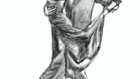 Argentine Tango time-lapse drawing (No. 301)