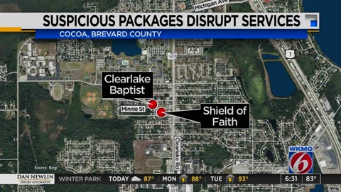 CHURCH ATTACKS.. Services interrupted at two Central Florida churches