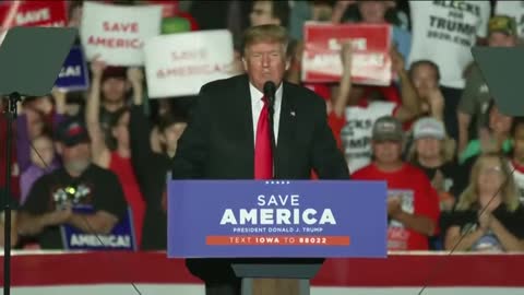 Former President Donald Trump hosts in Des Moines, Iowa rally 10/09/2021