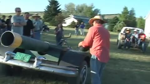 Homemade Cannon Shoots Bowling Ball Two Miles!