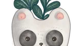I'm drawing a Panda flower pot