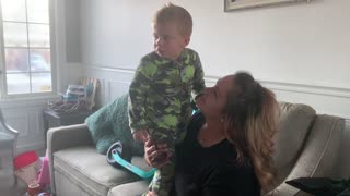 Funny video of Baby Leo scared of fish
