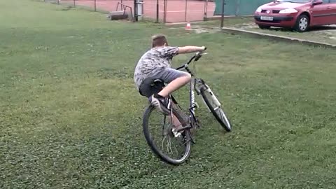 My bro falling from bike