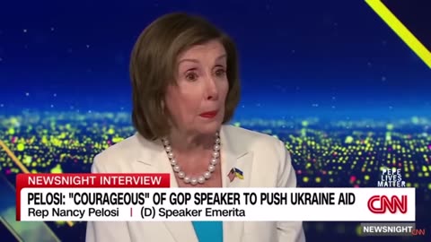 Intoxicated Nancy praises Johnson’s tremendous courage not falling for Russian propaganda . 🙄