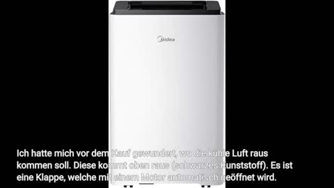 Midea mobiles klimagerät mppb-14crn7, 13307btu 3,9kw, kühlen&ventilieren&entfeuchten, raumgröße