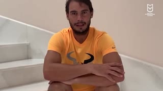 Nadal manda un mensaje de ánimo a los alumnos y profesores de su escuela