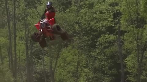 Biggest jump on an ATV?! 🚀 #ATVMX
