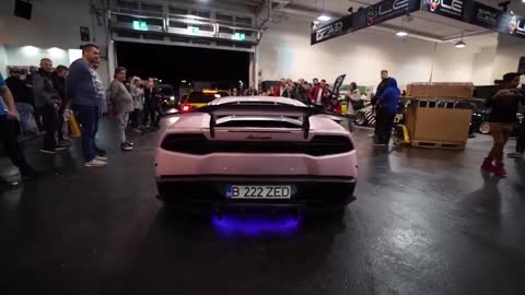 Neon Pink Huracan at 52nd Essen Motor Show