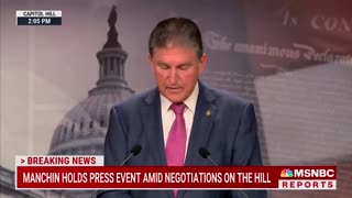 Manchin Will Not Lend Support to "A Bill That Is This Consequential"