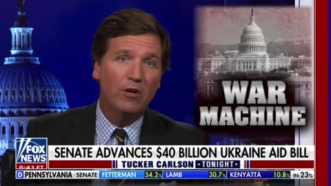 Tucker Carlson mocks the retired four-star general who posted a video game clip claiming it was the war in Ukraine