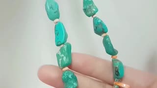 Orange spiny oyster ahd Citrine gemstone beads beaded necklace