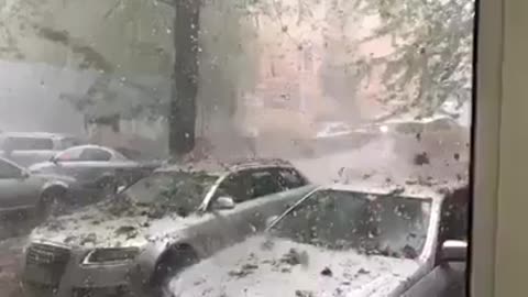 Oh my God it's raining stones in Romania