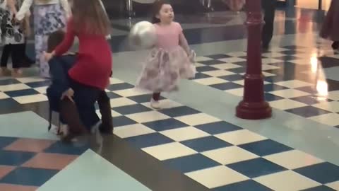 Fun with balloons at Daddy Daughter Dance