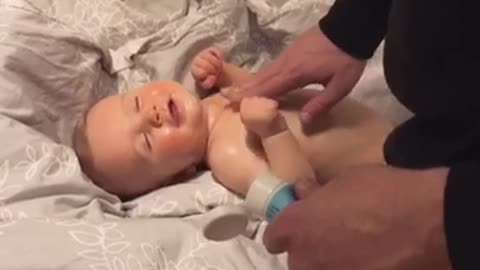 This Baby Definitely Loves Spa Night