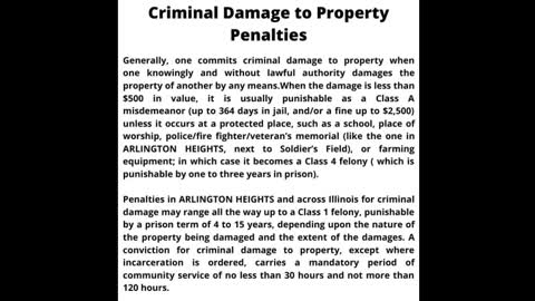 ARLINGTON HEIGHTS Property Crimes Attorneys