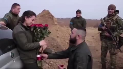 Love Wins: Ukrainian National Guard Proposed To Girlfriend in Military