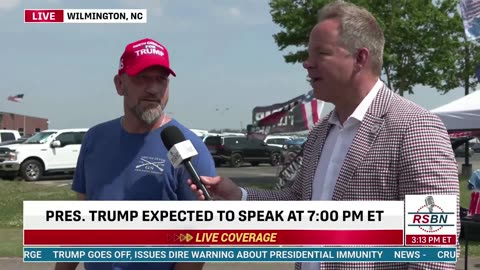 Trump Fan At Rally: Trump Is Still President, Won Last Election Against Biden