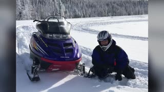Roddy’s first snowmobile ride