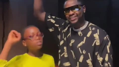 The Little girl finally linked up with kizz Daniel