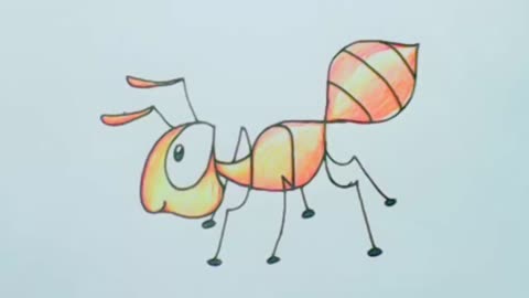 How to draw an ant using the word "ant"