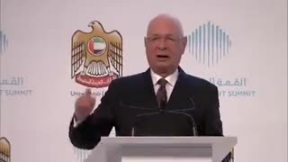 Speaking at the World Government Summit in 2015, WEF founder Klaus Schwab "predicts" that ...