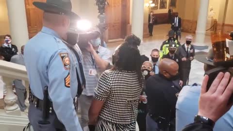 Leftists STORM Georgia Capitol In Response to ID Required for Absentee Ballots