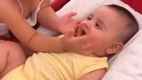 TWO CUTE BABY VERY FUNNY VIDEO WITH BABY