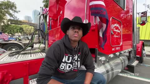 Interview with Kid Cowboy Jauneil Brooks at the Defeat The Mandates Rally Los Angeles. CA