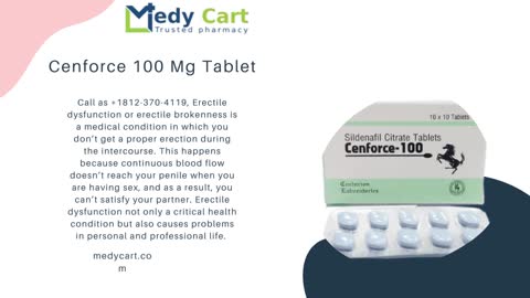 Buy Cenforce 100Mg Tablets Online from Medycart