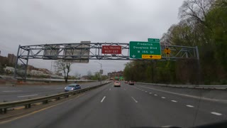Driving Around Thru 04-24-2022 4K Front New Jersey NJ New York NYC George Washington Bridge GWB