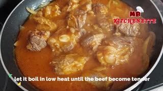 Beef Caldereta Recipe | Filipino Beef Stew in tomato Sauce Dish | Easy Recipe