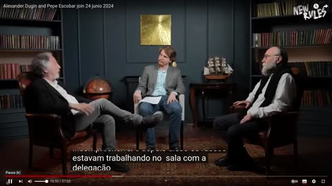 Alexander Dugin e Pepe Escobar em 24 de junho de 2024