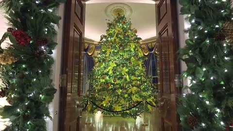 "America the Beautiful": First Lady Melania Trump premieres White House Christmas decorations