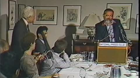 Rabbi Kahane speaks in the National Press Club Nov. 1986 Video 6/18