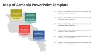 Map of Armenia PowerPoint Template