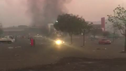 Mall on Fire