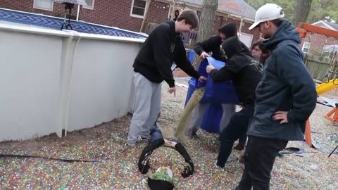 I Put 100 Million Orbeez In My Friend's Backyard.