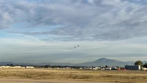 Two F35’s doing a formation missed approach in Bakersfield