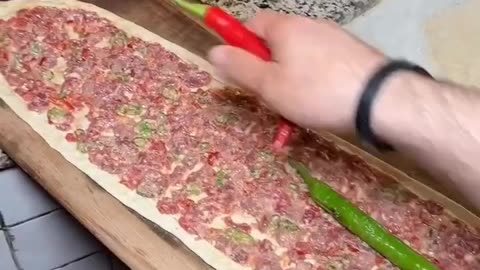Beef mix huge tasty pizza recipe