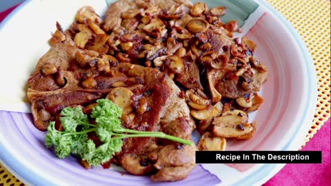 Keto Recipes - Pork Steak With Garlic Butter and Mushroom