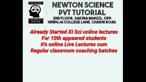 Newton science private tutorials - online letures