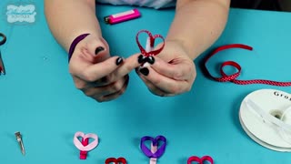 How to Make a Heart Ribbon Sculpture-Easy DIY Craft-Hairbow Making